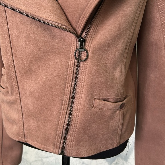 Haute Monde Women's Pink Suede Jacket size XL - Picture 3 of 9